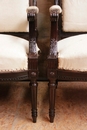 Louis XVI style Arm chairs in rosewood, France 19th century