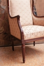 Louis XVI style Bergere in mahogany, France 19th century