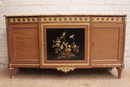 Louis XVI style Cabinet in mahogany bronze marble, France 1920