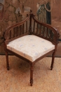 Louis XVI style Corner chair in Walnut, France 19th century