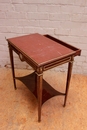 Louis XVI style Desk/center table in mahogany bronze marble wedgewood, France 19th century