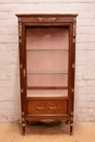 Louis XVI style Display cabinet in mahogany bronze marble, France