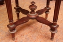 Louis XVI style Flower table in mahogany bronze and marble, France 1900