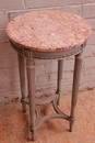 Louis XVI style Paint marble top table in paint wood and marble, France 1900