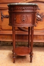 Louis XVI style Bed + nightstand in mahogany, France 1900