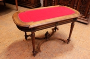 Louis XVI style desk table in walnut