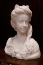 style GUERNSEY  MITCHEL AMERICAN ARTIST 1854 - 1921 in cararra marble, France 1900