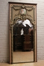 style Trumeau mirror in wood and plaster, France 19th century