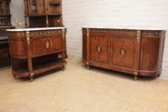 Napoleon III Cabinet and server with bronze and marble