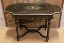 Napoleon III style Center table in paint wood and bronze, France 19th century