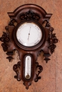 Napoleon III style Clock and barometer in Walnut, France 19th century