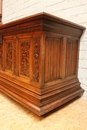 Gothic/renaissance style trunk in Oak, France 19th century