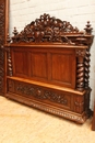 Hunt style Bed in Oak, France 19th century