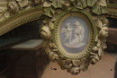 Louis XVI style Mirror in paint wood, France 19th century