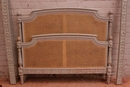 Louis XVI style Bed in paint wood, France 19th century