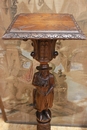 Breton style Pedestal in Oak, France 1900