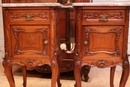Louis XV style Nightstands in mahogany, France 19th century