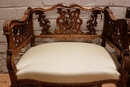 Louis XV style Seats in Walnut, France 1900