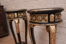 Napoleon III style Pedestals in paint wood, France 19th century