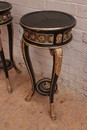 Napoleon III style Pedestals in paint wood, France 19th century
