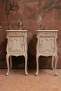 style Nightstands in paint wood, France 19th century