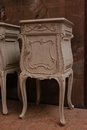 style Nightstands in paint wood, France 19th century