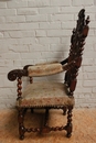 Renaissance style arm chairs in Walnut, France 19th century