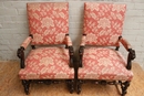 Renaissance style arm chairs in Walnut, France 19th century