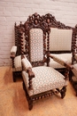 Hunt style Sofa set in Oak, France 19th century