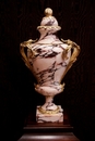 style Vase in gilt bronze marble, France 19th century