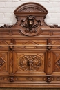 Renaissance style Bed + nightstand in Walnut, France 19th century