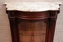Regency style Display cabinet in oak and marble, France 19th century