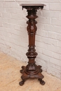 Renaissance style Pedestal in Walnut, France 19th century