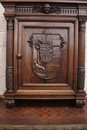 Renaissance style Wall cabinet in Walnut, France 19th century