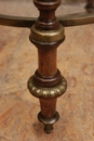 style Server table in walnut beveled glass bronze, France 19th century