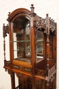 Renaissance style Displaycabinet in Walnut, Ebony and Marble, France 19th century
