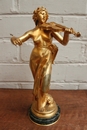 style Statue signed by E. Delaplanche Fondeur Barbedienne in Bronze, France 19th century