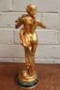 style Statue signed by E. Delaplanche Fondeur Barbedienne in Bronze, France 19th century