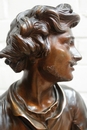 style STOLEN BRONZE SIGNED DETRIER in Bronze, France 19th century