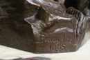 style STOLEN IN THE NIGHT 16/09 - 17/09/2017 BRONZE SIGNED MONBUR in Bronze, France 19th century