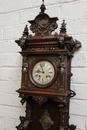 Renaissance style Clock in walnut and bronze, France 19th century