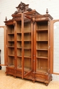 Henri II style Bookcase in Walnut, France 19th century