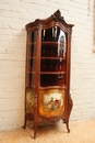 Louis XV style bombe Display cabinet in Walnut, France 19th century