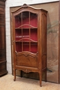 Louis XV style Display cabinet in Walnut, France 1900