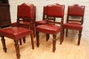 Regency style Table & chairs in Walnut, France 19th century