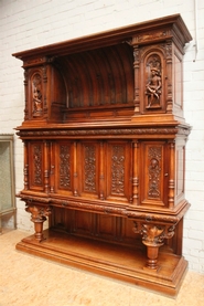 walnut renaissance cabinet