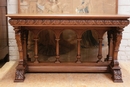 Renaissance style Table in Walnut, France 19th century