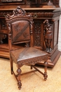 Renaissance style Dinning set in Walnut, France 19th century