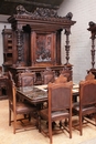 Renaissance style Dinning set in Walnut, France 19th century