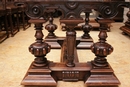 Renaissance style Dinning set in Walnut, France 19th century